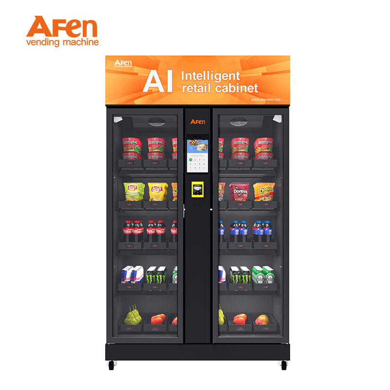 AF-1200L Cashless Payment Intelligent Smart Fridge Vending Machine